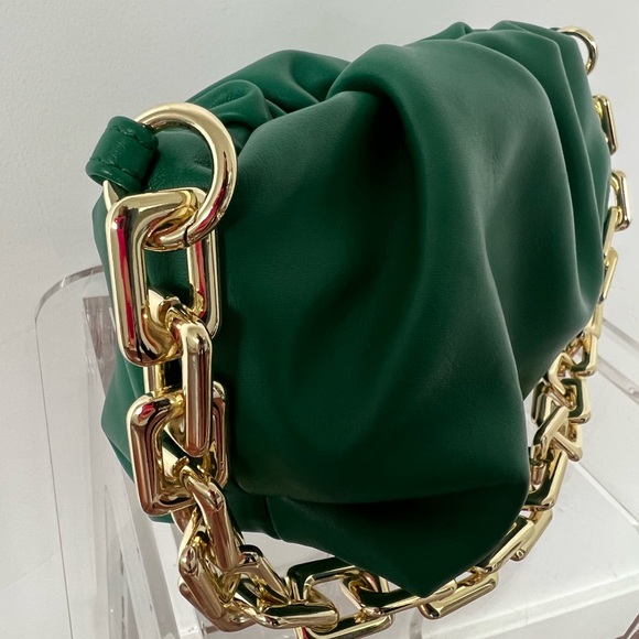 Softest Vegan Leather Chain Pouch Shoulder Bag - Picture 7 of 10